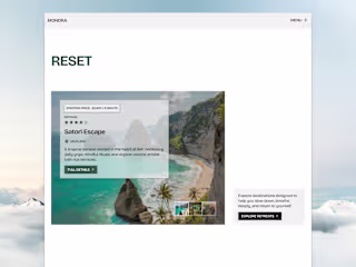 Mondra: Framer Template for Wellness Retreats