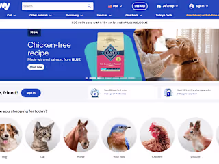 Chewy Pet and Toy Healthcare | React.js | AI Integration