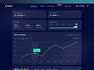 Financial Dashboard for a cryptocurrency platform (MVP)