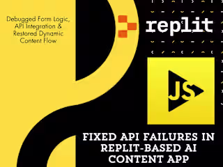 Replit AI Content Generation App — Debugging & API Fixes