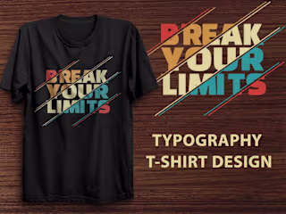 "Break Your Limit" Typography T-shirt Design 