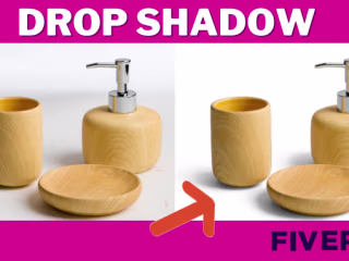 I will create a drop shadow, mirror effect, reflective shadow