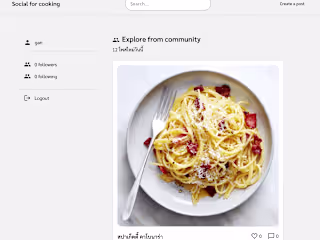 Social media web application for cooking
