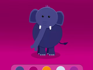 Interactive Elephant Animation made with Rive on Vimeo