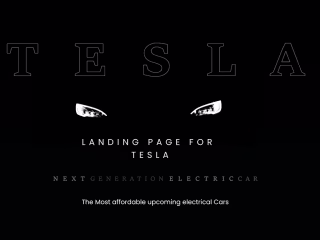 TESLA Landing Page on Behance