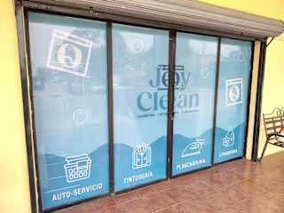 Laundromat Window Vinyl Design