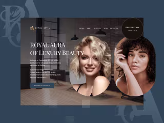 Landing for Royal Aura on Behance