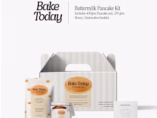 Packaging & Brand Identity for "Bake Today" Pancake Mix Kit