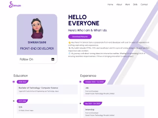 Simran | Front-end Developer