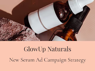 Mock Facebook Ad for GlowUp Naturals