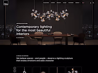 Wordpress Wesbite Design For Luxury Lighting Design Brand 