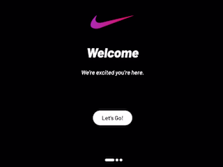 Nike Application Onboarding UI
