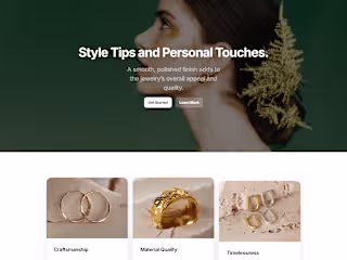 Elegant and Minimal Jewelry Website Design Built in Framer