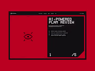 AI interface landing page screens design