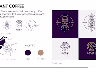 Savant Coffee Logo and Brand Design