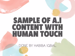Sample of A.I Content Editing with human touch