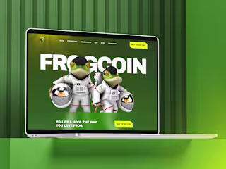 FROGCOIN — Cryptocurrency One-Page Design & Framer Development