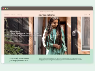 BareComforts E-Commerce (Branding, UI/UX, Implementation, Photog