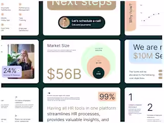 Pitch deck for an HR company