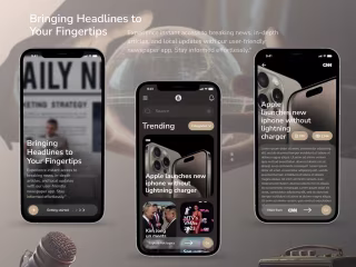 Mobile application design for News App