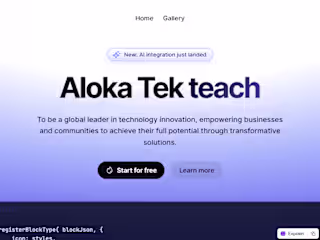Aloka Tek Teach Web Site