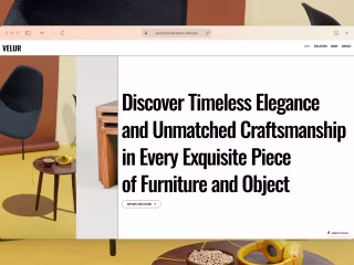 Velur - Furniture Design Studio Template