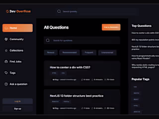 Stack Overflow UI clone
