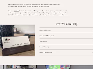 Montgomery Wealth Management - Website Re Design