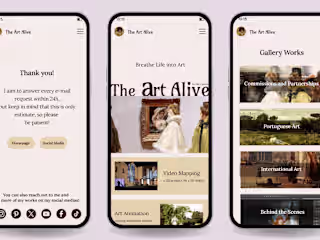 E-commerce Site - The Art Alive
