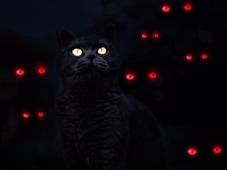Demon cat and homies chillin