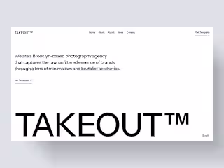 Takeout — Framer Template