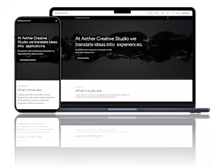 Aether Creative Studio Website