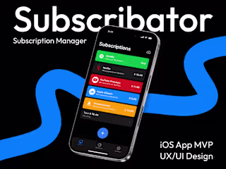 MVP - Subscription Manager iOS App - UX/UI Design