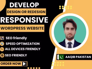 I will develop design and redesign responsive SEO wordpress web…