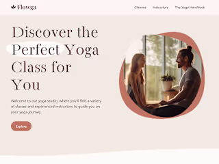 Flowga Yoga Class - Webflow Website
