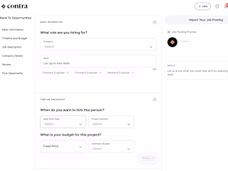 Contra Single-Page Job Creation Form
