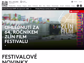 Web design for the Zlín Film Festival