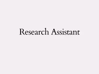 Master's Student Research Assistance