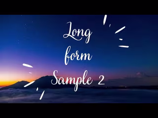 Talking head long form edit sample 2