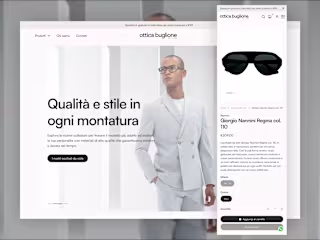Ottica Buglione - Webflow & Shopify connected with Smootify.io