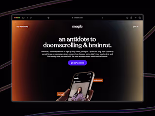 Magic, Webflow Waitlist Landing Page
