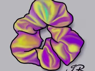 Greyscale Challenge Scrunchie