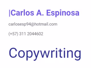Copywriting portfolio 