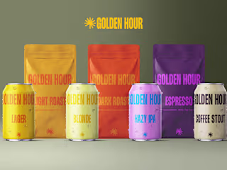 Brand Identity and Packaging for Golden Hour Brewing