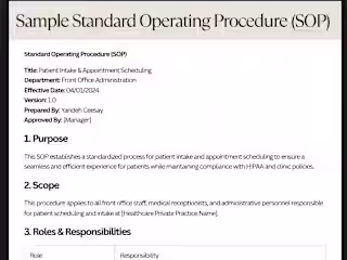 Standard Operating Procedure (SOP)