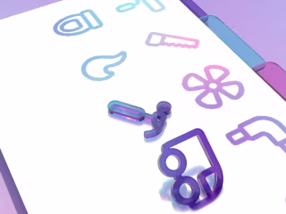 Glassmorphism icon Animation