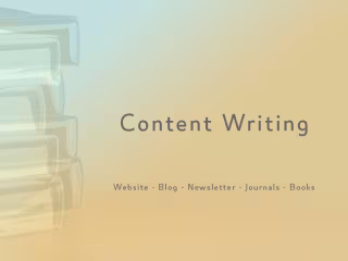 Content Writing -  The year’s activities 