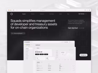 Squads — SaaS/Finance (Redesigned website)