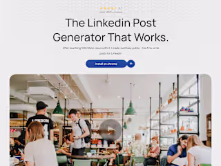 A Linkedin post generator landing page