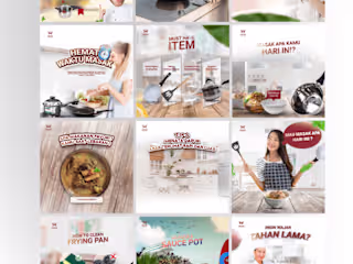 Hexie Brand Identity - Cookware Logo & Social Media